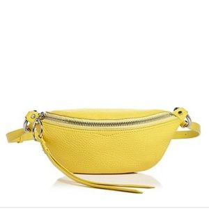 Rebecca Minkoff Bree yellow leather fanny pack